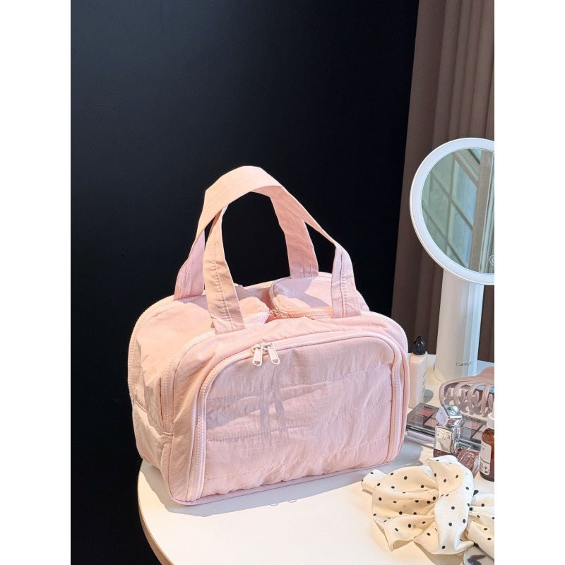 Double Wide Opening Large Capacity Cosmetic Bag Women'S High-End Travel Portable Toiletries Portable Storage Bag - Image 3